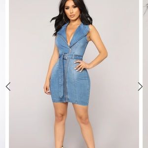 NWT fashion nova denim dress